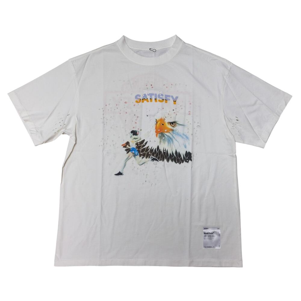 SATISFY Mothtech Eagle T-Shirt 'Off White' Size XL